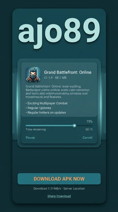 Tampilan halaman APK ajo89
