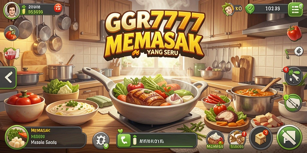 Antarmuka GGR7777 menampilkan berbagai hidangan yang menggoda.