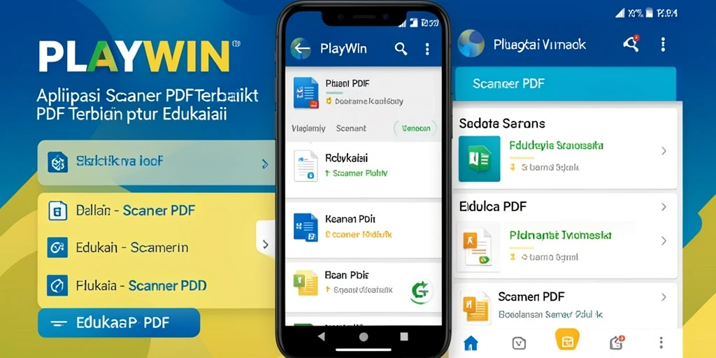 Tampilan antarmuka PLAYWIN yang ramah pengguna untuk Scanner PDF.