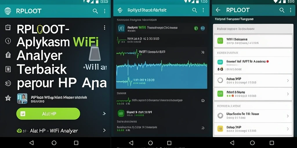 Antarmuka RPLOOT yang menampilkan grafik kekuatan sinyal WiFi secara jelas.