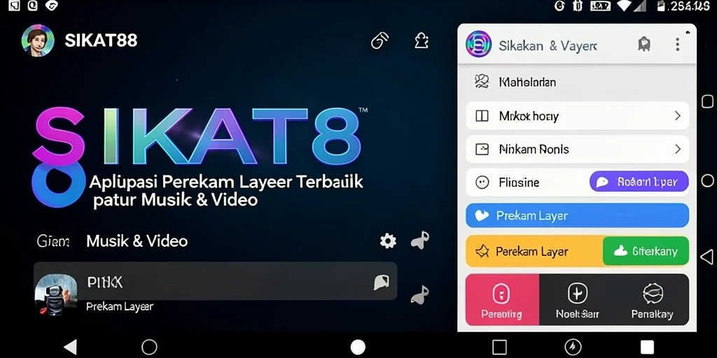 Tampilan antarmuka SIKAT88 saat merekam layar dengan mudah.